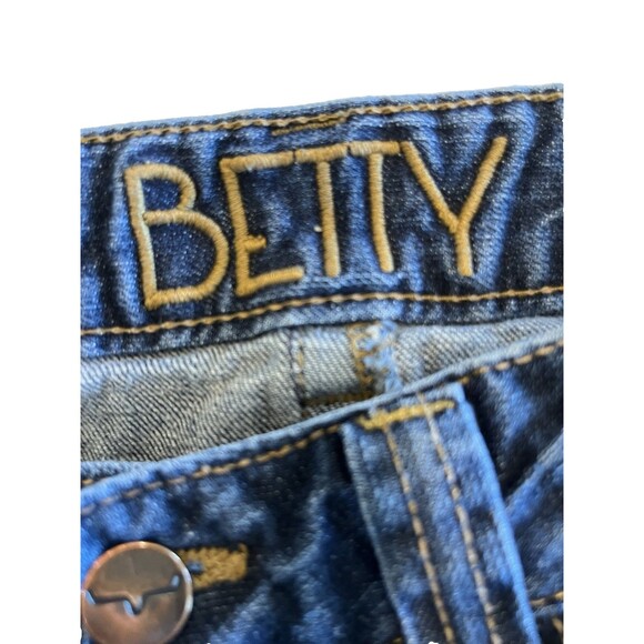 Kimes Ranch Betty Jeans Women Tag 4/32 Mid Rise Straight Leg Bootcut Dark Blue - Picture 5 of 8